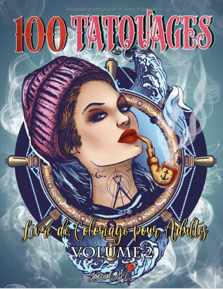 100 Tatouages - Livre de Coloriage pour Adultes