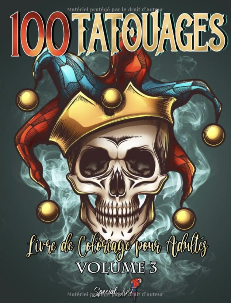 100 Tatouages - Livre de Coloriage pour Adultes (Vol. 3)