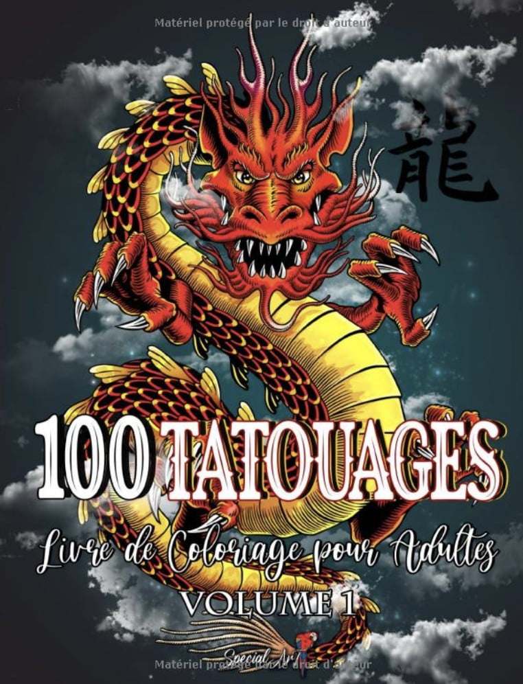 100 Tatouages - Livre de Coloriage pour Adultes (Vol.1)