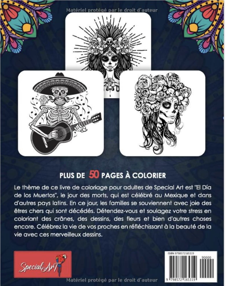 Día de los Muertos - Livre de Coloriage pour Adultes