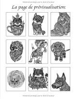 Chiens et Chats avec Mandalas - Livre de Coloriage pour Adultes