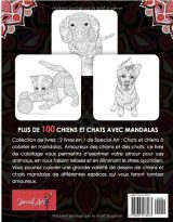 Chiens et Chats avec Mandalas - Livre de Coloriage pour Adultes