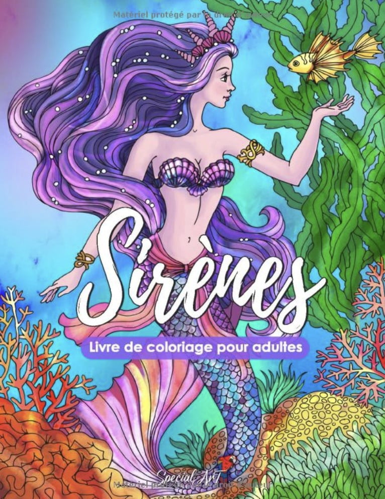 Sirènes - Livre de Coloriage pour Adultes