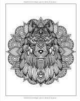 Chiens avec Mandalas - Livre de Coloriage pour Adultes