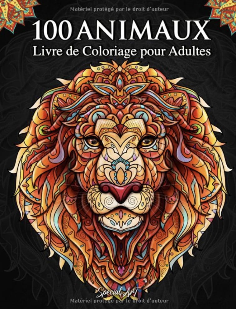 100 Animaux - Livre de Coloriage pour Adultes