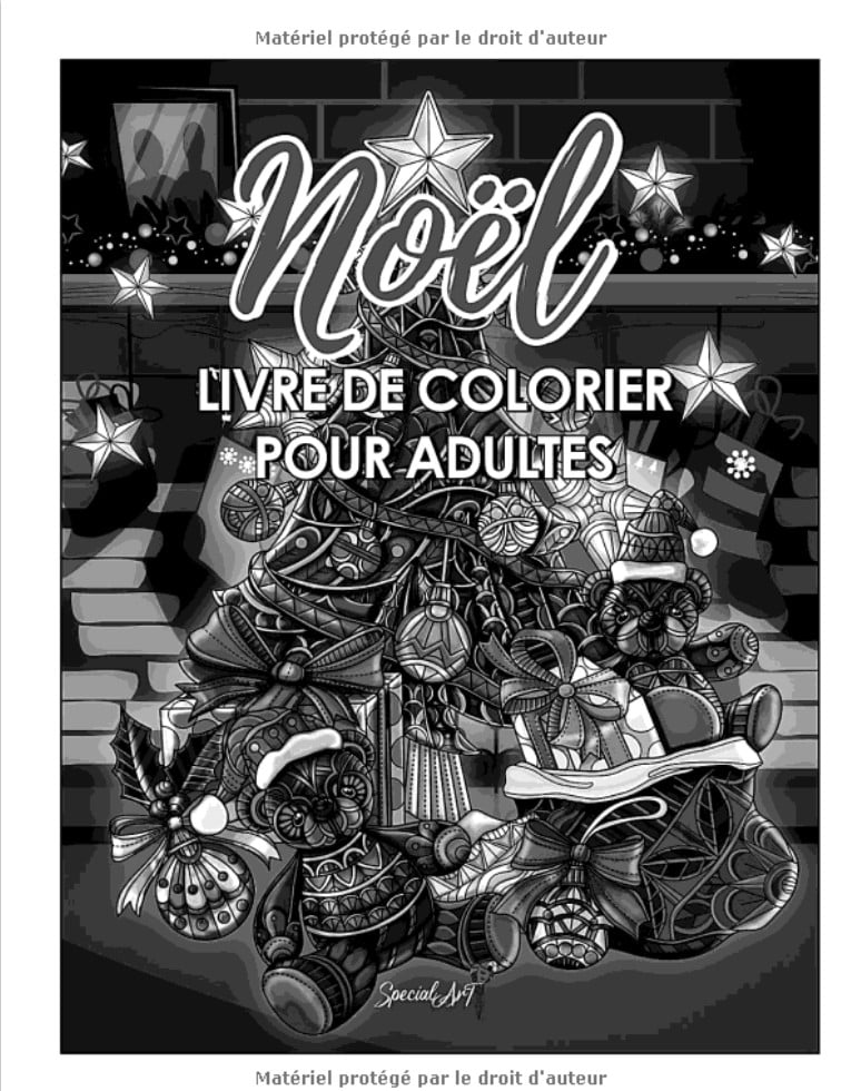 Noël Livre de Coloriage pour Adultes - 50 dessins relaxants