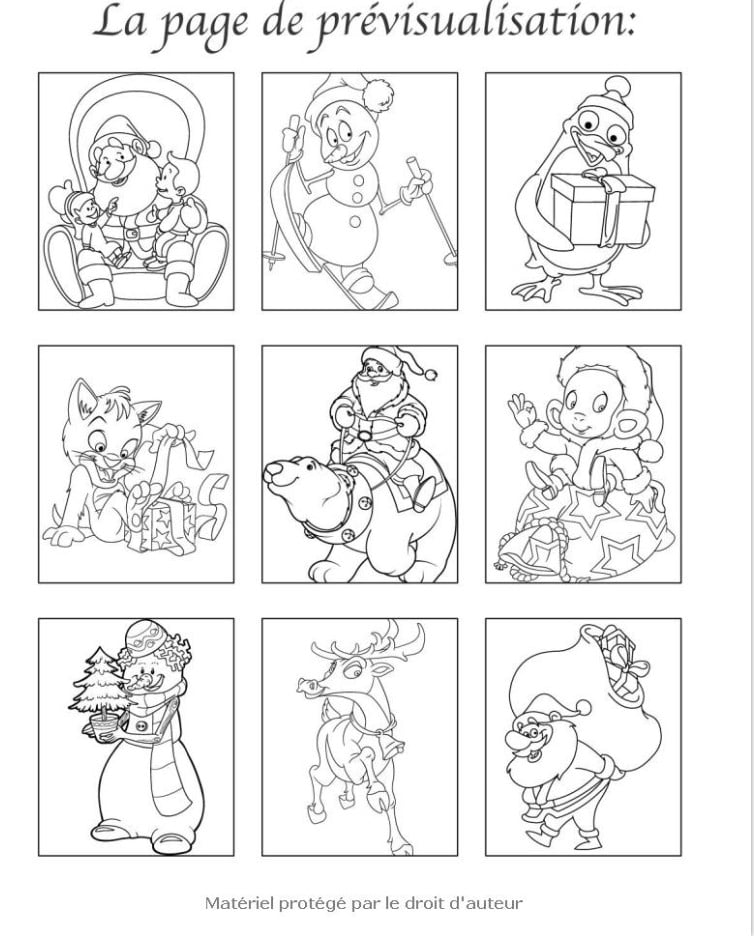 Noël Livre à Colorier pour les Enfants