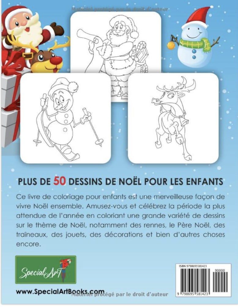 Noël Livre à Colorier pour les Enfants