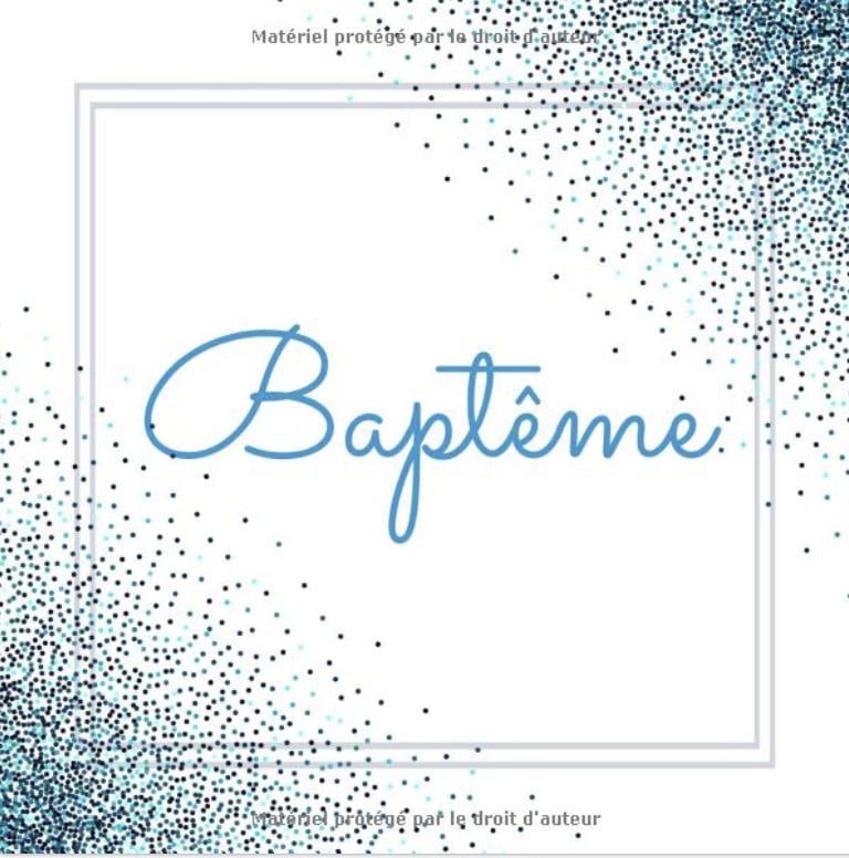 Baptême Livre D'or Baptême Garçon - 90 pages