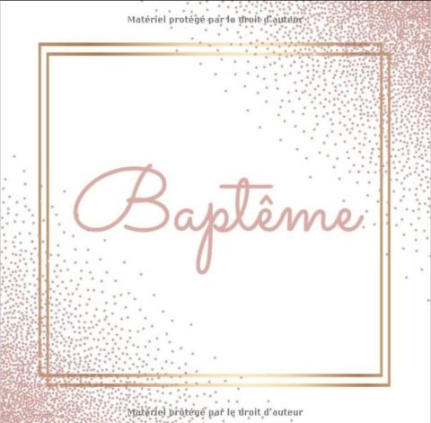 Baptême Livre D'or Baptême Fille - 90 pages