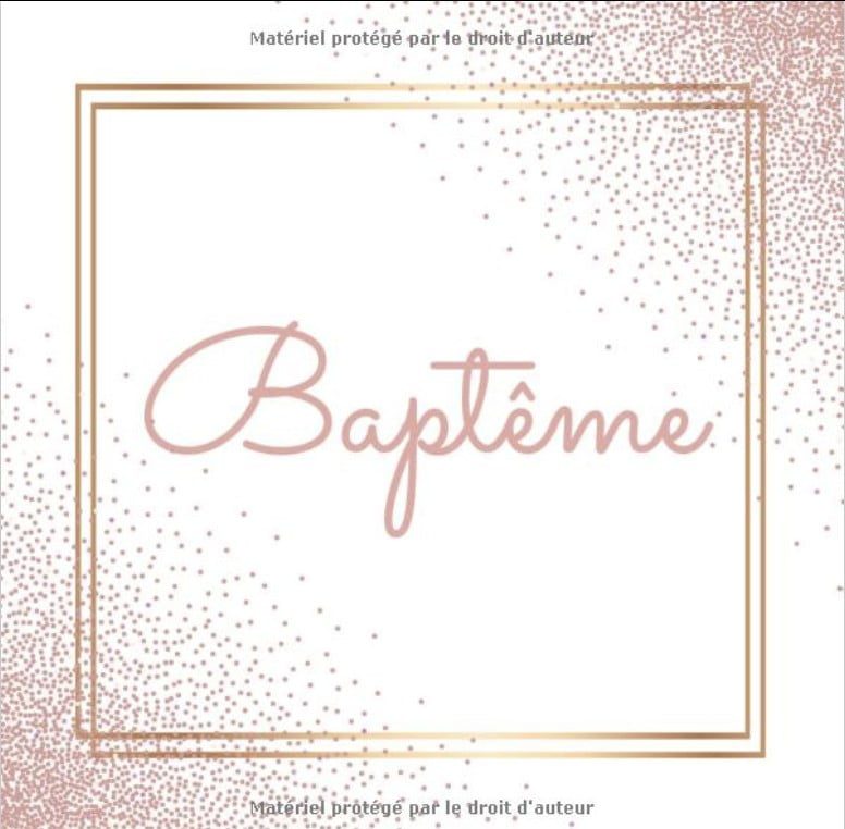 Baptême Livre D'or Baptême Fille - 90 pages