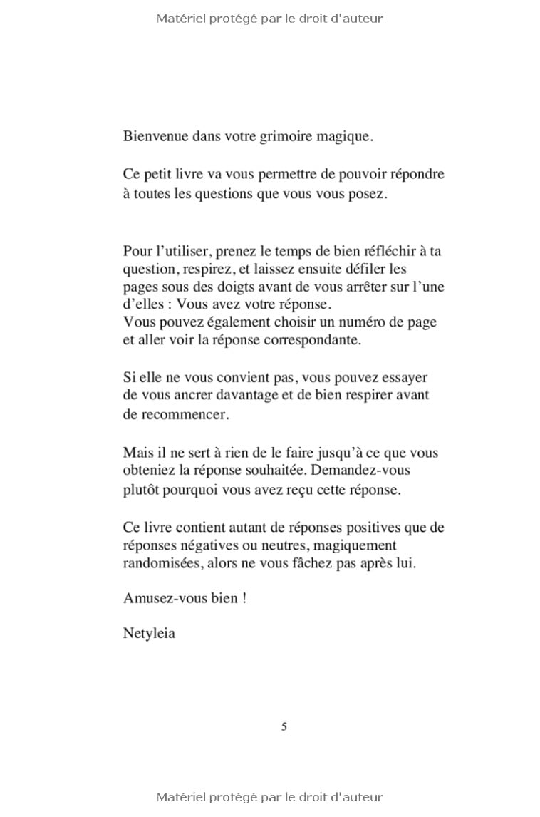 Pose une question... Le Grimoire magique te répond
