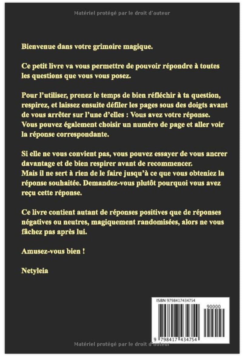 Pose une question... Le Grimoire magique te répond