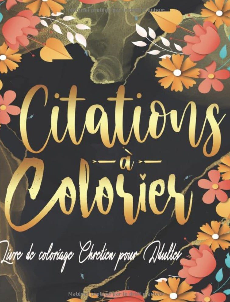 Citations à Colorier - Livre religieux avec des versets bibliques à colorier