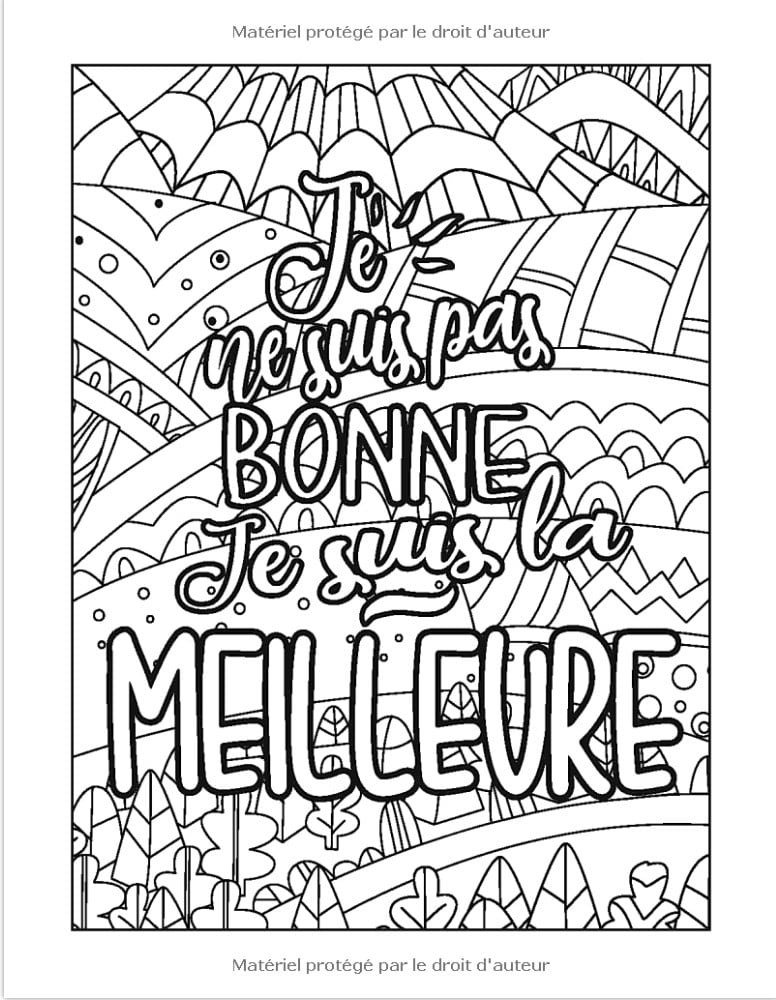 Une putain de motivation Citations à colorier pour se motiver