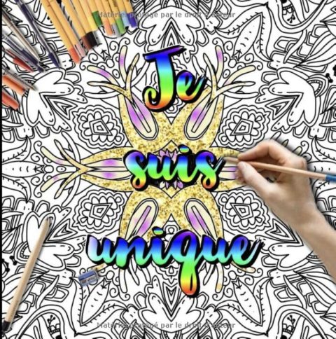 Je suis unique Mandalas à colorier de pensées positives pour la confiance en soi, l'amour de soi et la motivation