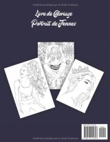 Livre de Coloriage Portrait de Femmes 40 Dessins et Mise en Scène