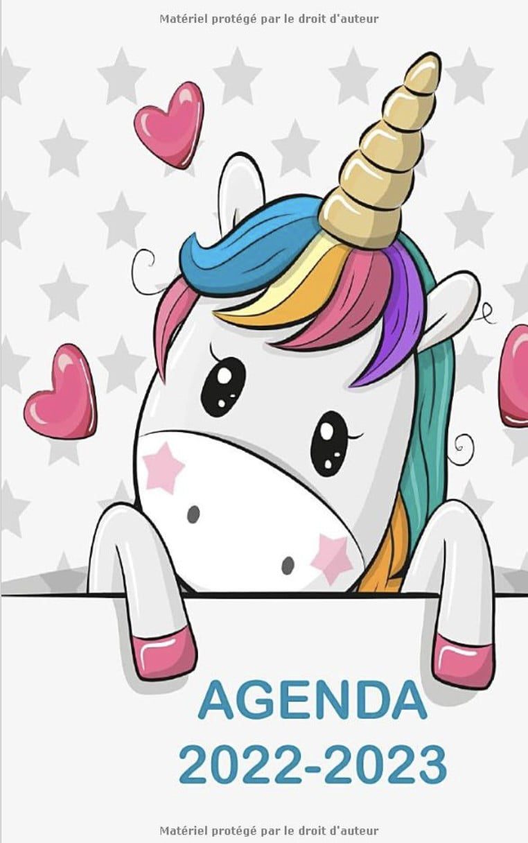 AGENDA 2022-2023 Agenda scolaire licorne collège lycée étudiant