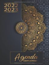 Agenda 2022-2023 Semainier 1 semaine sur deux pages ,18 mois de juin 2022 à décembre 2023