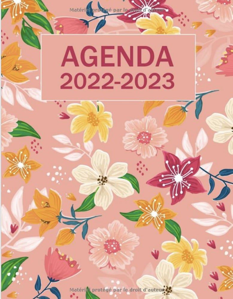 Agenda 2022-2023 Semainier 1 semaine sur deux pages