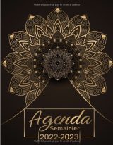 Agenda 2022-2023 Semainier 1 semaine sur deux pages ,18 mois de juin 2022 à décembre 2023,