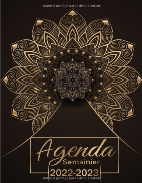 Agenda 2022-2023 Semainier 1 semaine sur deux pages ,18 mois de juin 2022 à décembre 2023,