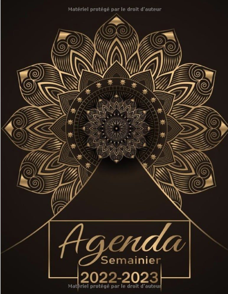 Agenda 2022-2023 Semainier 1 semaine sur deux pages ,18 mois de juin 2022 à décembre 2023,