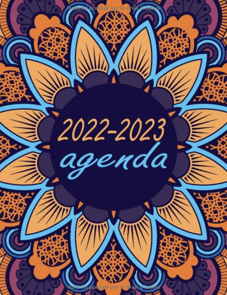 Agenda 2022-2023 Calendrier annuel et semainier grand format de janvier 2022 au Decembre 2023