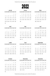 Agenda 2022-2023 Semainier 1 semaine sur deux pages ,24 mois de Janvier 2022 à Décembre 2023