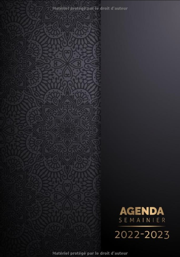 Agenda semainier 2022 2023 Grand format A4 - Planificateur hebdomadaire 1 semaine sur 2 pages