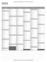 Agenda de juin 2022 à décembre 2023 Semainier 2 Pages Par Semaine