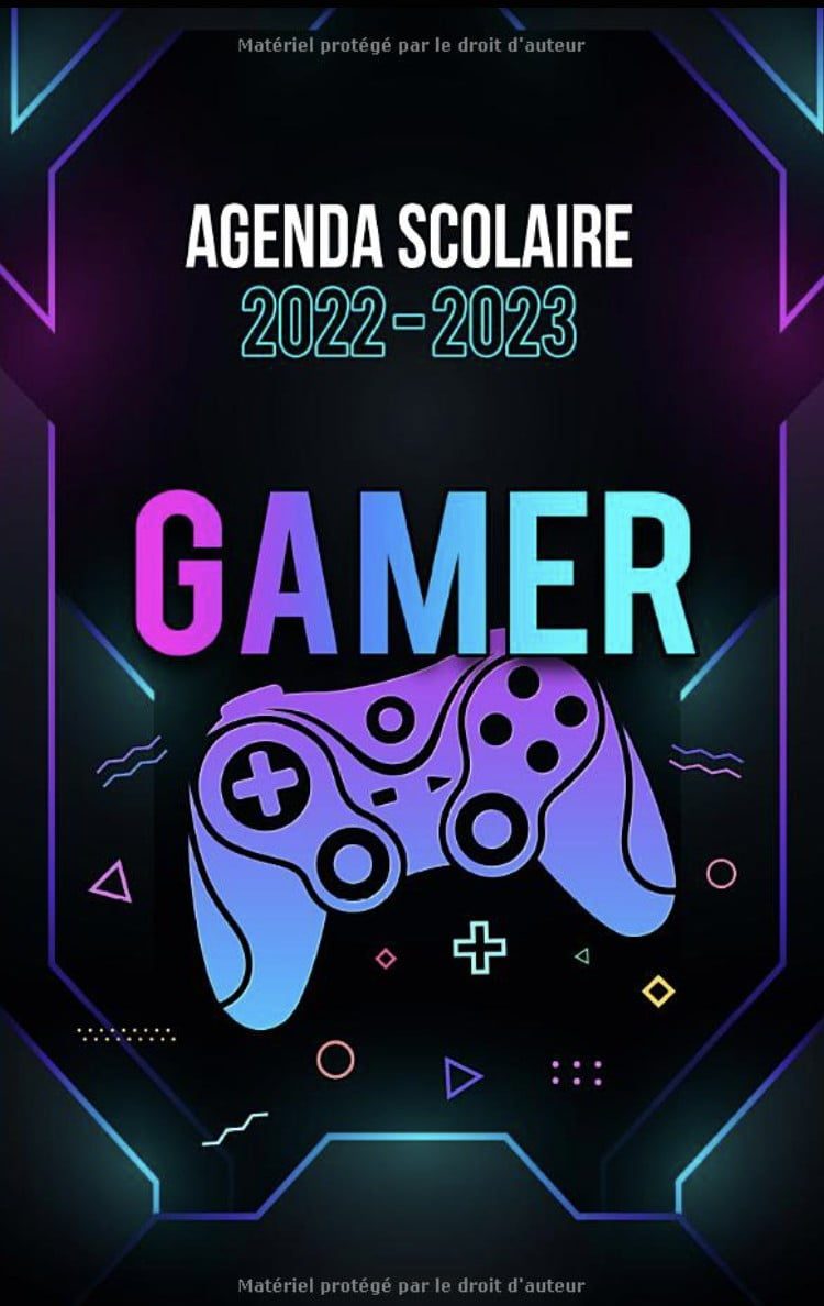 Agenda Scolaire 2022 2023 Gamer - Planificateur journalier 1 jour par page