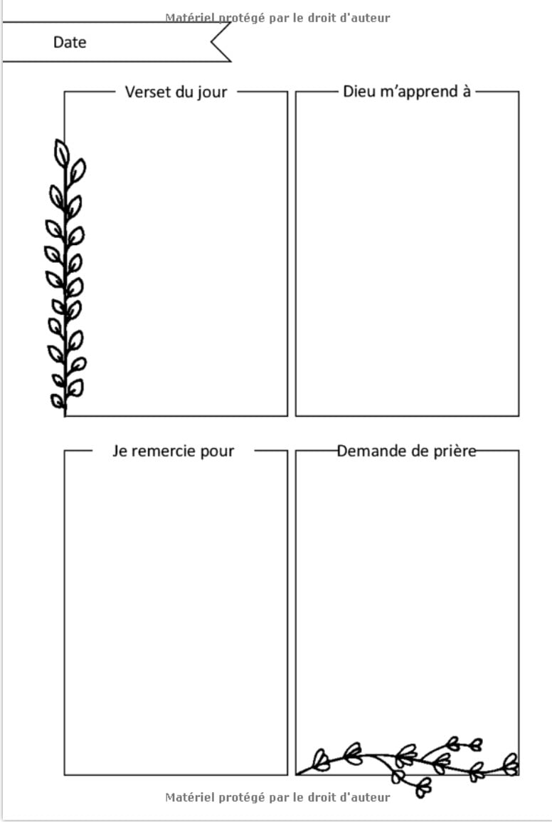Journal de Prière carnet pour femme - objectif 90 jours, pages réflexion hebdomadaire incluses