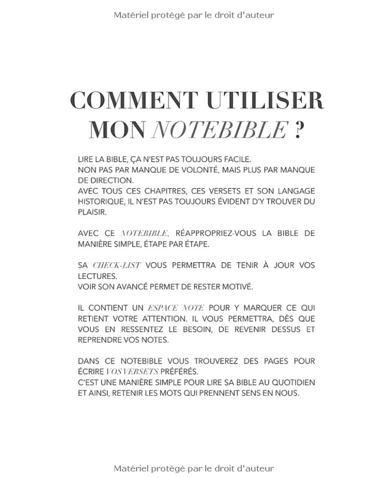 NOTEBIBLE : Un notebook pour lire la Bible