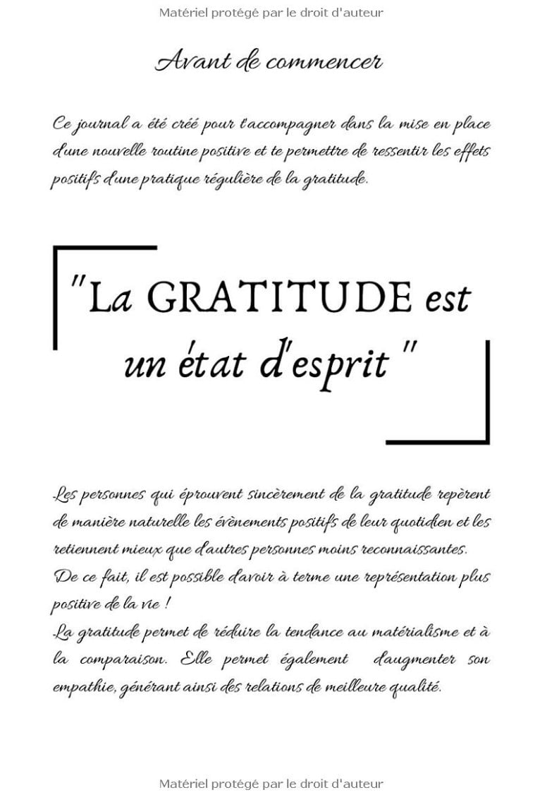 Journal de GRATITUDE pour nous les FEMMES 41 semaines - 288 jours !