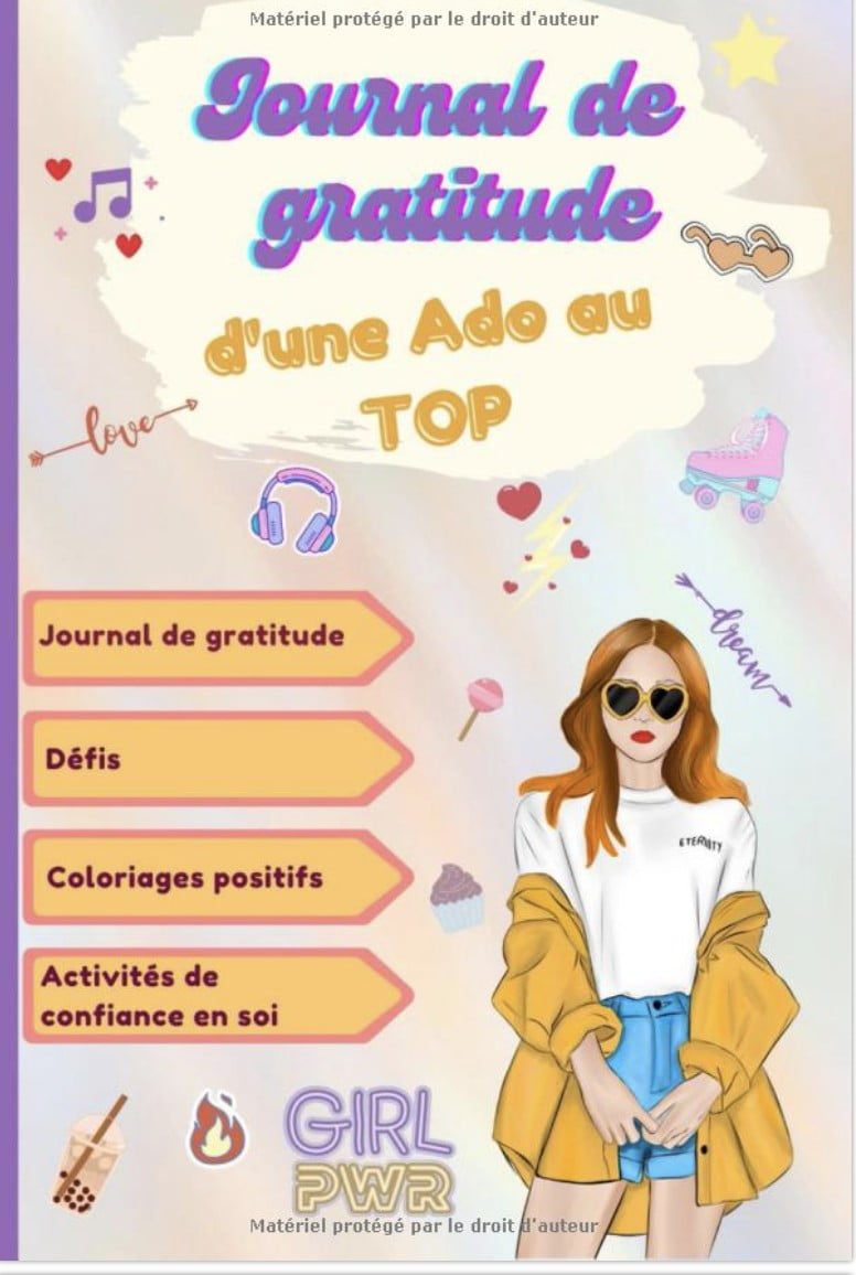 Journal de gratitude d'une ado au top Livre positif de confiance en soi et motivation - dès 12 ans