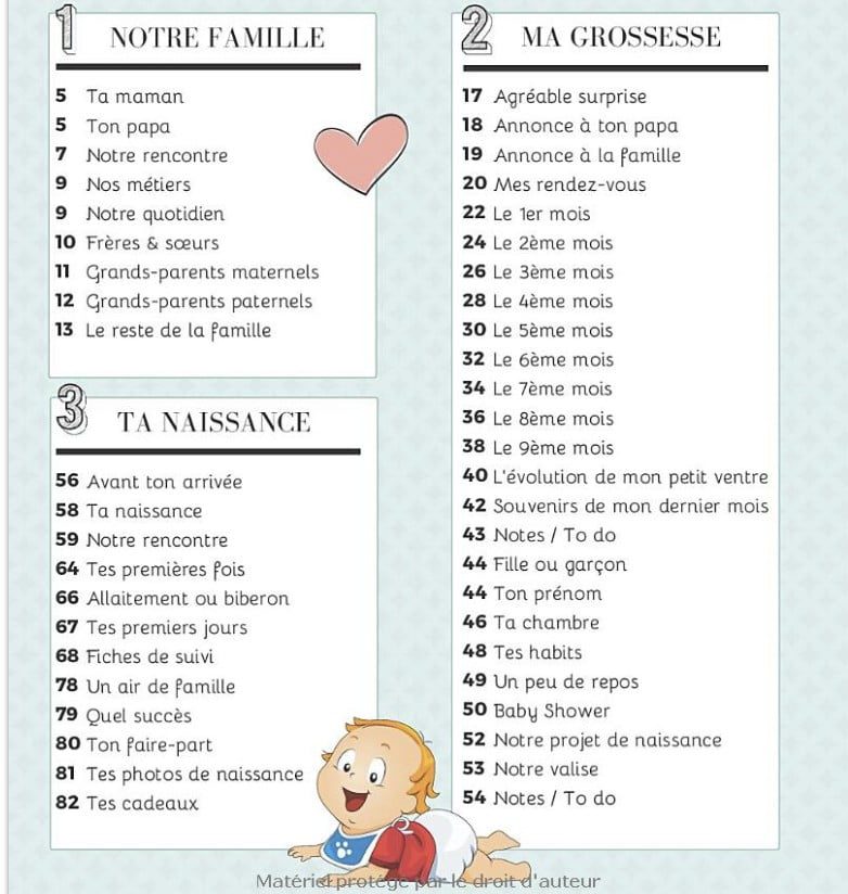 De ma grossesse à ta première année Livre de grossesse et de naissance à remplir