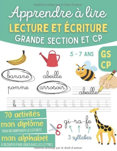 Apprendre à lire Lecture et Ecriture Grande Section et CP 5 - 7 ans Cahier d'exercices éducatif Maternelle GS CP