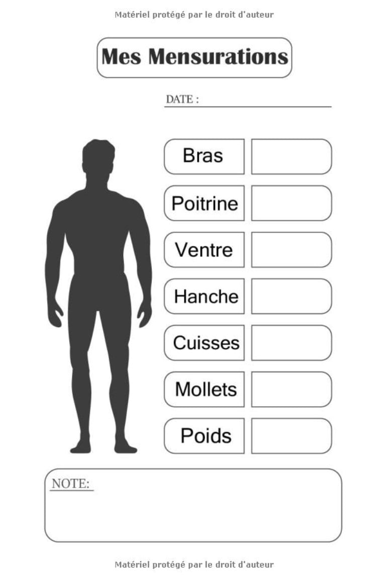Carnet d'Entrainement Musculation journal pour Suivre et comptabiliser les entrainements de fitness
