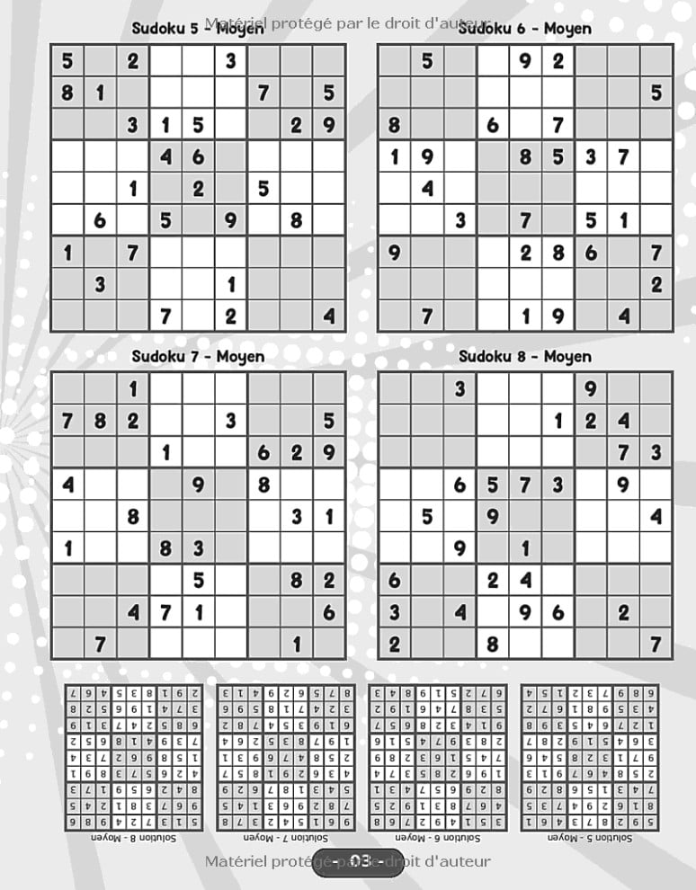 Livre Sudoku Adulte Maxi 1000 Grilles en gros caractères - Grand Format - Moyen- Difficile - Diabolique