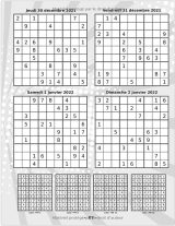 Sudoku 2022 - Calendrier - Livre Sudoku Adulte Grand Format - Débutant Facile Moyen