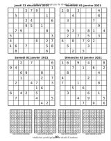 Sudoku 2021 - 1 par jour - Livre Sudoku Adulte Grand Format - Moyen Difficile Diabolique