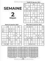 Sudoku 2021 - 1 par jour - Livre Sudoku Adulte Grand Format - Moyen Difficile Diabolique