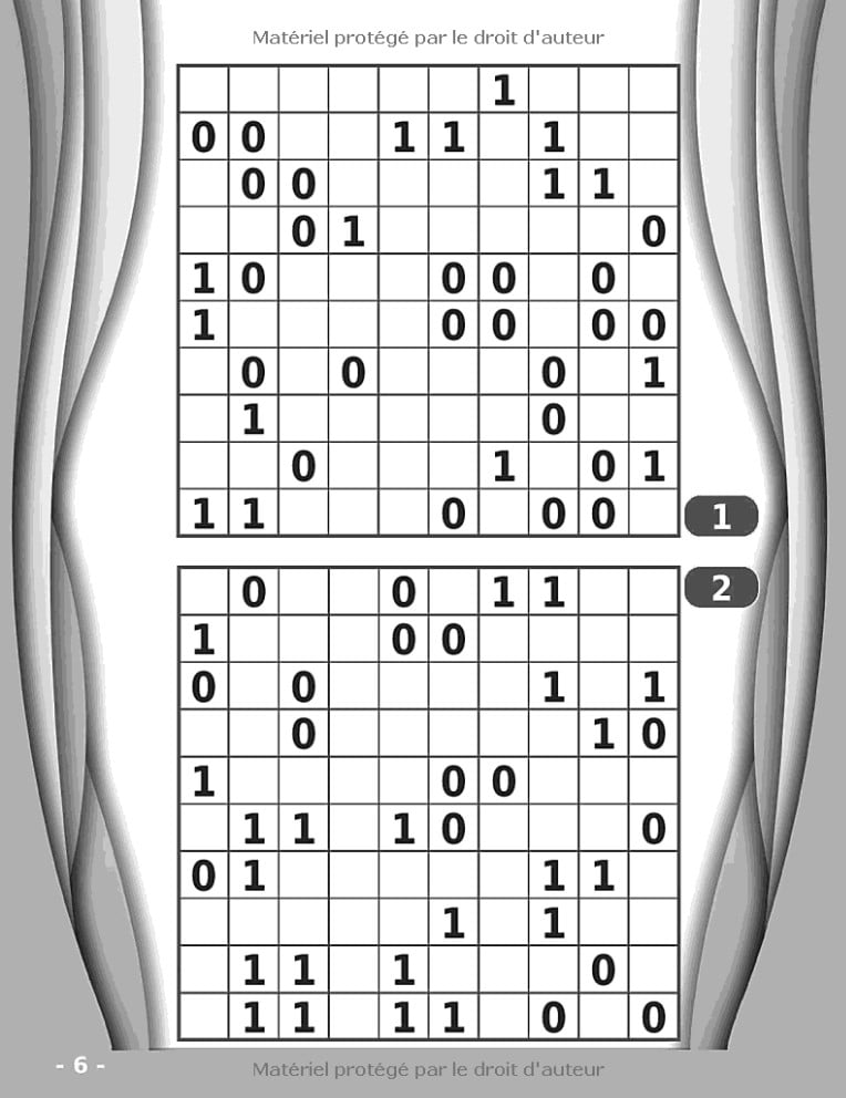 Binairo Facile adultes et séniors - 200 grilles grand format - Très gros caractères - Malvoyants