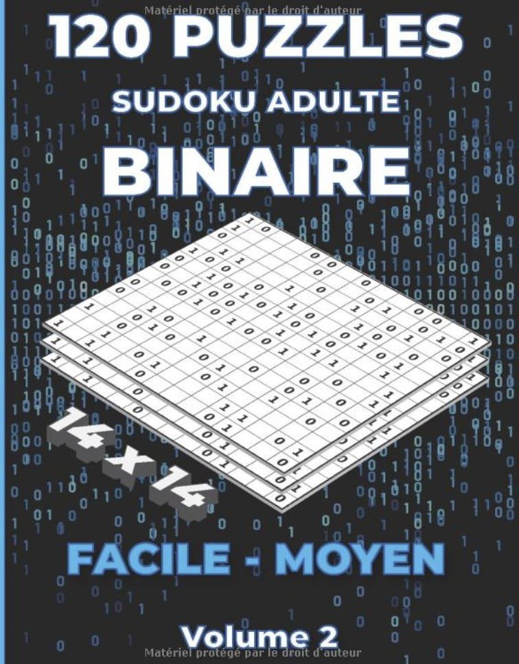 Puzzles Sudoku Adulte Binaire 14x14 FACILE - MOYEN