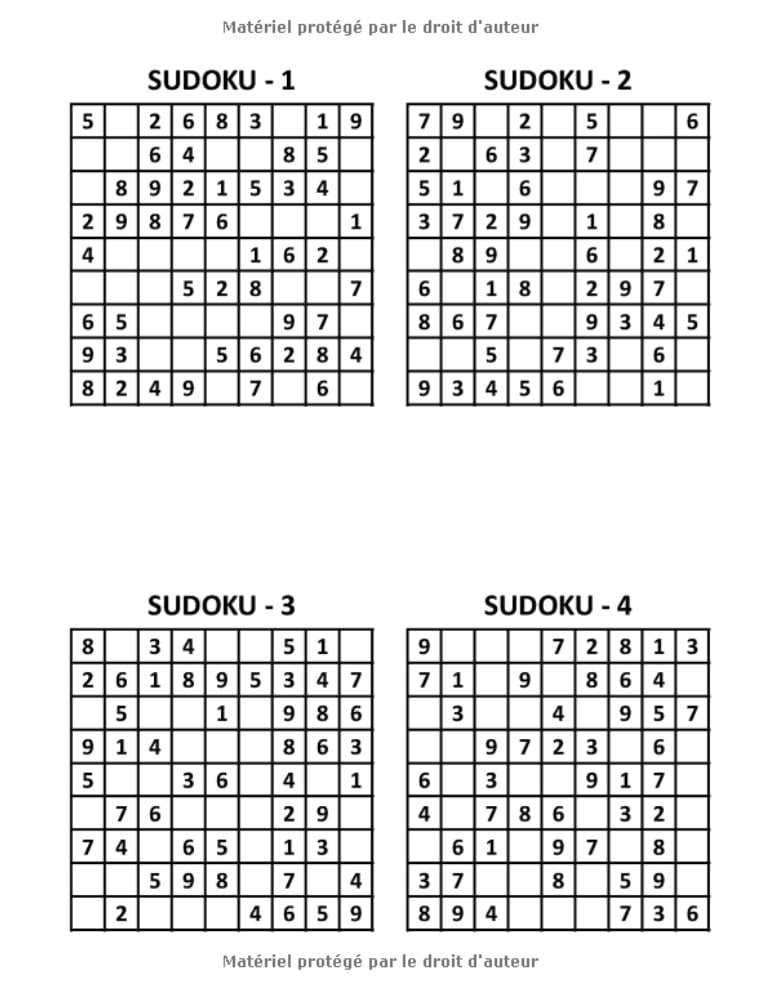 Sudoku enfant 8-12 ans 240 grilles de Sudoku faciles pour enfants avec solutions