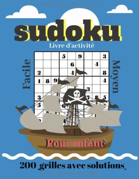 sudoku livre d'activité pour enfant 200 grilles avec Solutions Niveau facile moyen pour enfants,