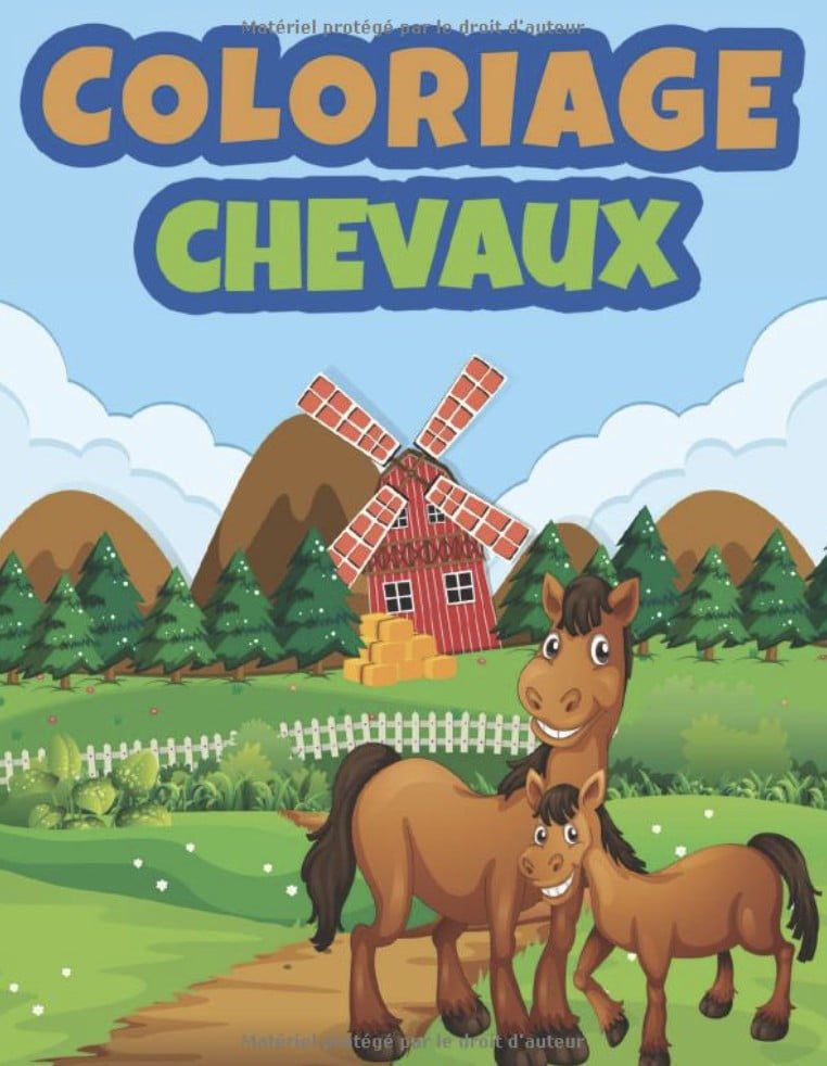 Coloriage Chevaux Livre de coloriage enfant 4-9 ans