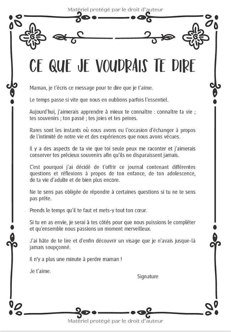 Maman Raconte-Moi Une Histoire... Sa Vie, Son Histoire et Ses Souvenirs