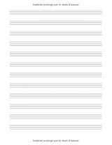 Cahier de Partitions Cahier de musique - Papier manuscrit - 12 portées par page